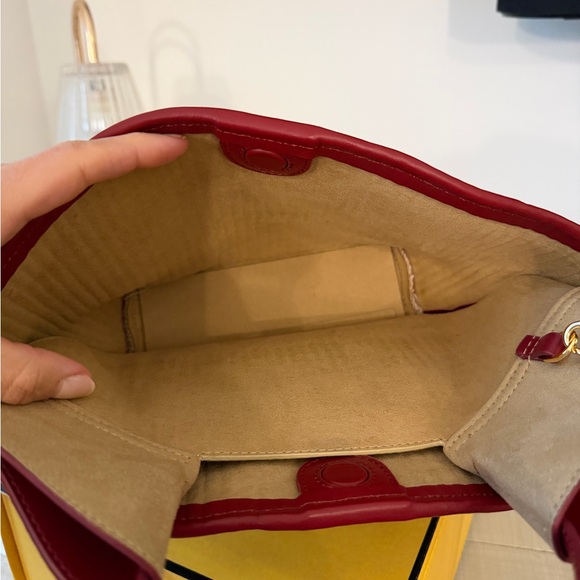 Ree Projects Anne tote mini- Red and Tan Woven Crossbody Bag - Picture 6 of 7